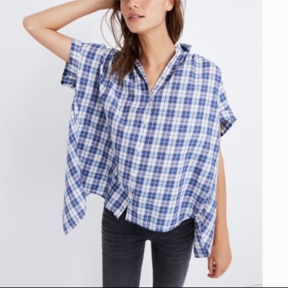 SOLD Madewell Plaid Over-sized Button Down NWOT - Picture 4 of 5